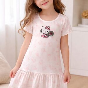 Hello Kitty White and Pink Nightgown for Kids